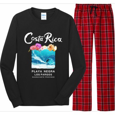 Costa Rica Vintage Surfing Gift Long Sleeve Pajama Set