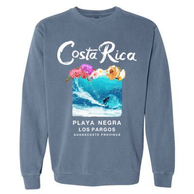 Costa Rica Vintage Surfing Gift Garment-Dyed Sweatshirt