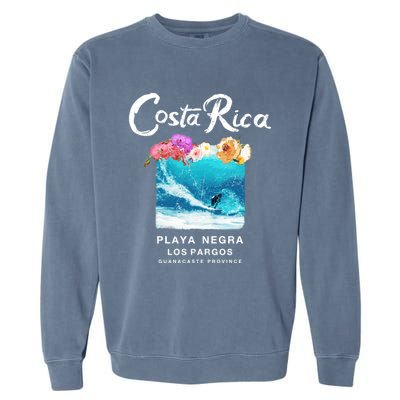 Costa Rica Vintage Surfing Gift Garment-Dyed Sweatshirt