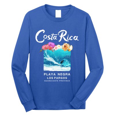 Costa Rica Vintage Surfing Gift Long Sleeve Shirt