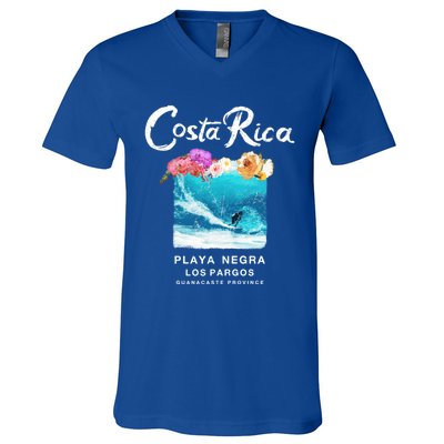 Costa Rica Vintage Surfing Gift V-Neck T-Shirt