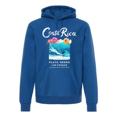 Costa Rica Vintage Surfing Gift Premium Hoodie