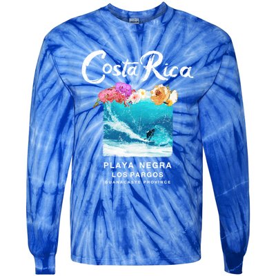 Costa Rica Vintage Surfing Gift Tie-Dye Long Sleeve Shirt