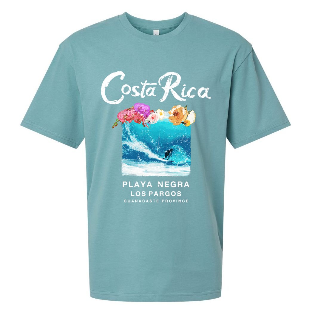 Costa Rica Vintage Surfing Gift Sueded Cloud Jersey T-Shirt