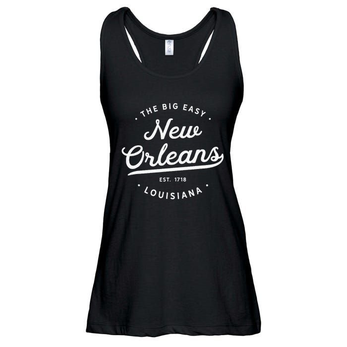 Classic Retro Vintage New Orleans Louisiana Big Easy Nola Ladies Essential Flowy Tank