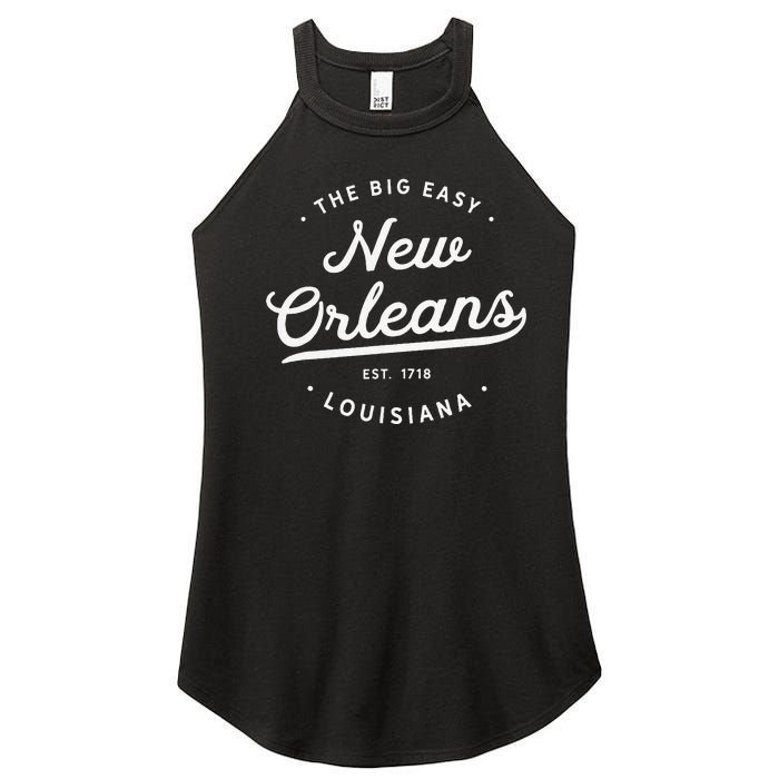 Classic Retro Vintage New Orleans Louisiana Big Easy Nola Women's Perfect Tri Rocker Tank