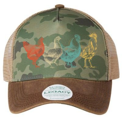 Chicken Retro Vintage Poultry Farmer Women Men Farm Lover Gift Legacy Tie Dye Trucker Hat