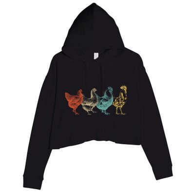 Chicken Retro Vintage Poultry Farmer Women Men Farm Lover Gift Crop Fleece Hoodie