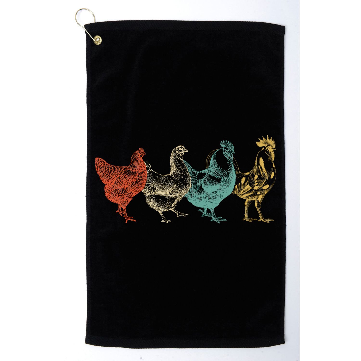 Chicken Retro Vintage Poultry Farmer Women Men Farm Lover Gift Golf Towel