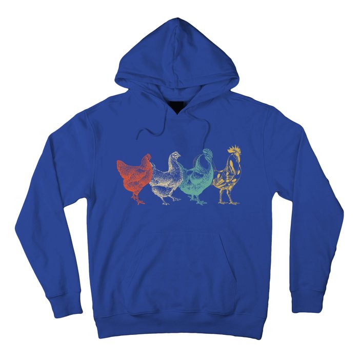 Chicken Retro Vintage Poultry Farmer Women Men Farm Lover Gift Hoodie