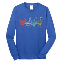 Chicken Retro Vintage Poultry Farmer Women Men Farm Lover Gift Long Sleeve Shirt