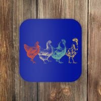 Chicken Retro Vintage Poultry Farmer Women Men Farm Lover Gift Coaster