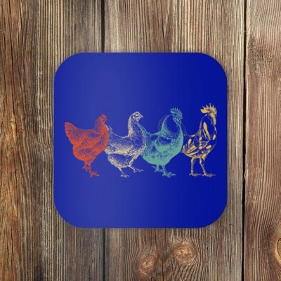 Chicken Retro Vintage Poultry Farmer Women Men Farm Lover Gift Coaster