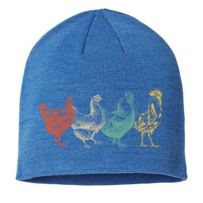 Chicken Retro Vintage Poultry Farmer Women Men Farm Lover Gift Sustainable Beanie