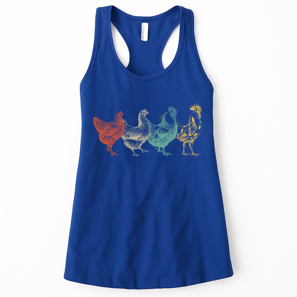 Chicken Retro Vintage Poultry Farmer Women Men Farm Lover Gift Womens Tank Top