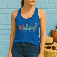 Chicken Retro Vintage Poultry Farmer Women Men Farm Lover Gift Womens Tank Top