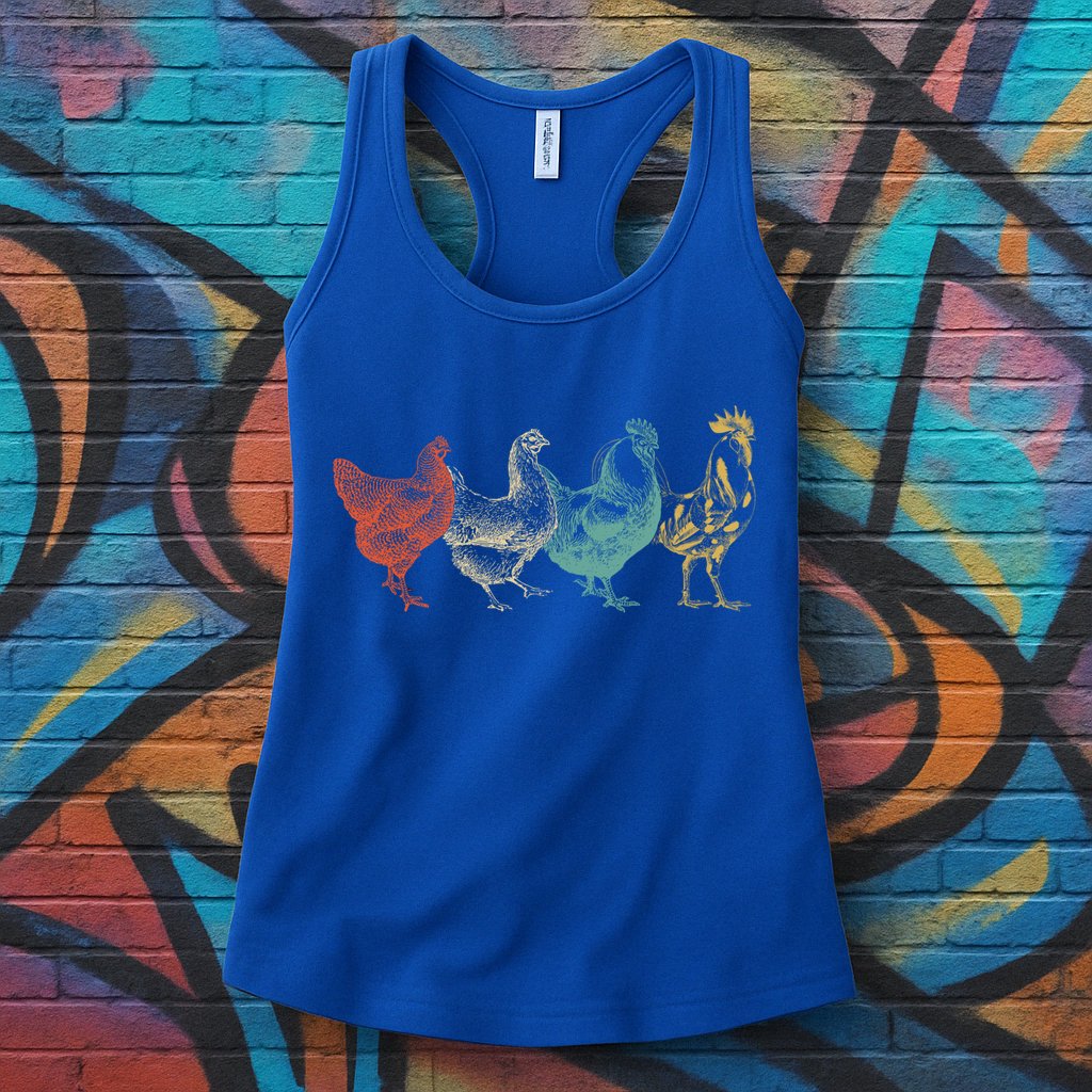 Chicken Retro Vintage Poultry Farmer Women Men Farm Lover Gift Womens Tank Top