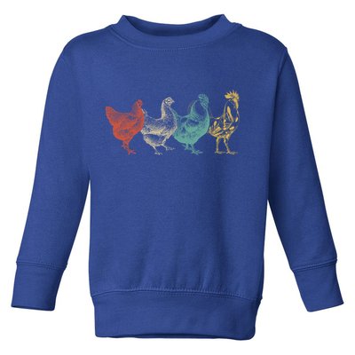 Chicken Retro Vintage Poultry Farmer Women Men Farm Lover Gift Toddler Sweatshirt