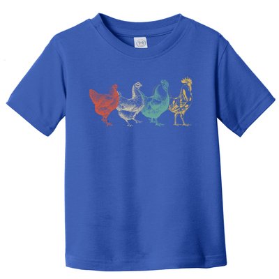 Chicken Retro Vintage Poultry Farmer Women Men Farm Lover Gift Toddler T-Shirt