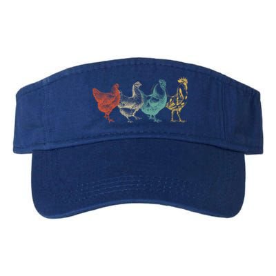 Chicken Retro Vintage Poultry Farmer Women Men Farm Lover Gift Valucap Bio-Washed Visor