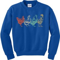 Chicken Retro Vintage Poultry Farmer Women Men Farm Lover Gift Kids Sweatshirt