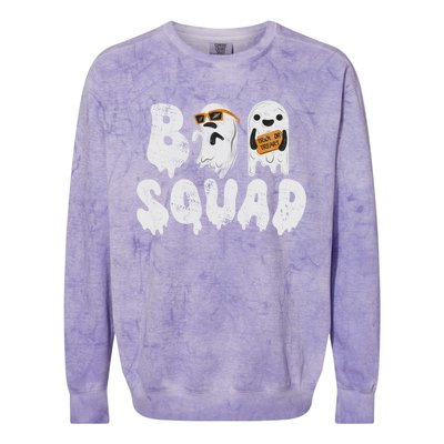 Crew Retro Vintage Boo Ghost Halloween Squad Meaningful Gift Colorblast Crewneck Sweatshirt