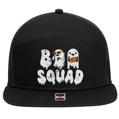 Crew Retro Vintage Boo Ghost Halloween Squad Meaningful Gift 7 Panel Mesh Trucker Snapback Hat