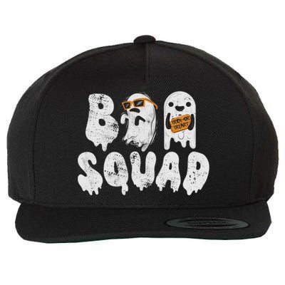 Crew Retro Vintage Boo Ghost Halloween Squad Meaningful Gift Wool Snapback Cap