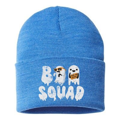 Crew Retro Vintage Boo Ghost Halloween Squad Meaningful Gift Sustainable Knit Beanie