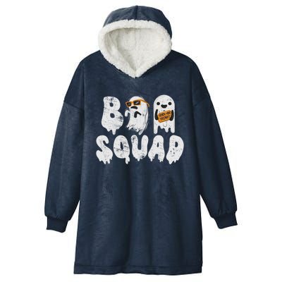 Crew Retro Vintage Boo Ghost Halloween Squad Meaningful Gift Hooded Wearable Blanket