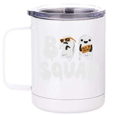 Crew Retro Vintage Boo Ghost Halloween Squad Meaningful Gift 12 oz Stainless Steel Tumbler Cup