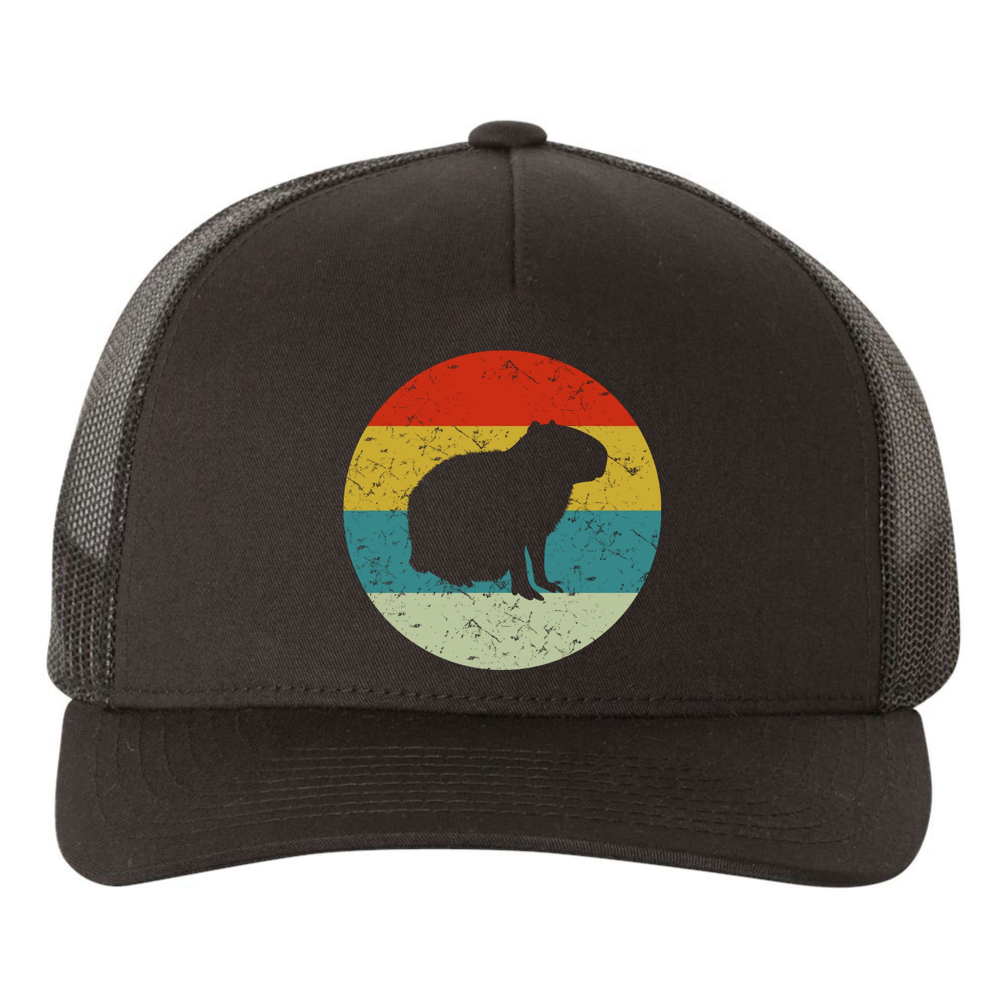 Capybara Retro Vintage Yupoong Adult 5-Panel Trucker Hat