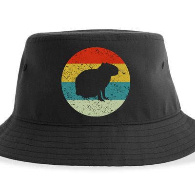 Capybara Retro Vintage Sustainable Bucket Hat