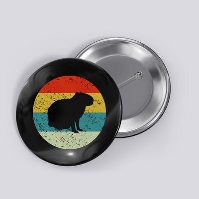 Capybara Retro Vintage Button