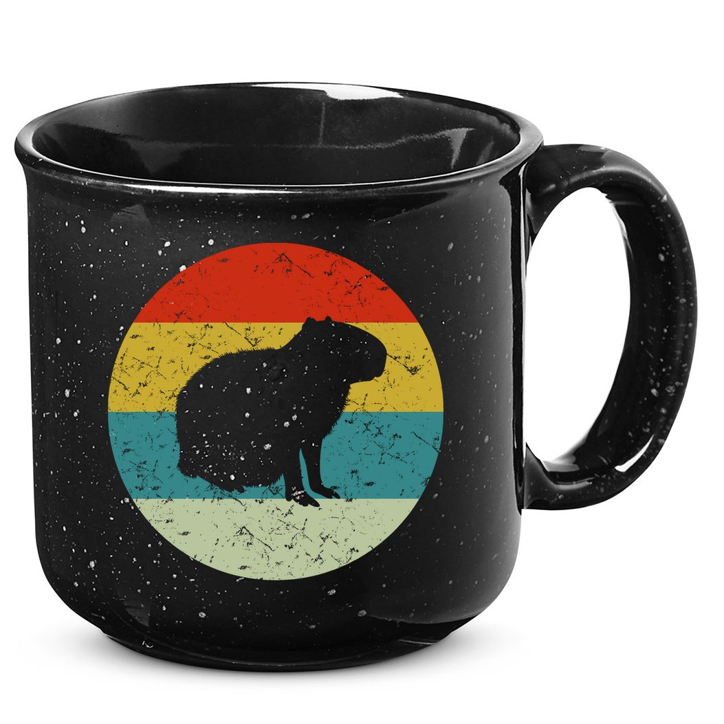 Capybara Retro Vintage 15oz Campfire Ceramic Mug