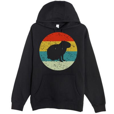 Capybara Retro Vintage Premium Pullover Hoodie