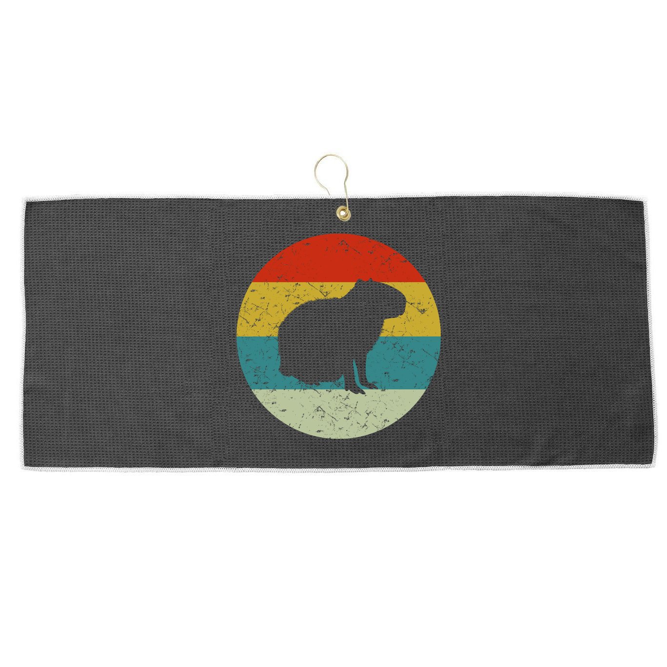 Capybara Retro Vintage Large Microfiber Waffle Golf Towel