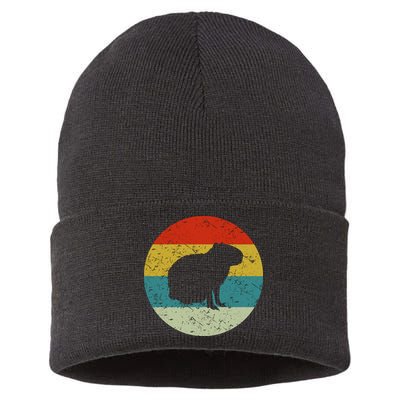 Capybara Retro Vintage Sustainable Knit Beanie