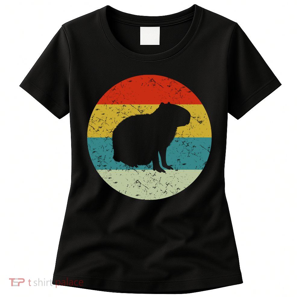 Capybara Retro Vintage Womens T-Shirt