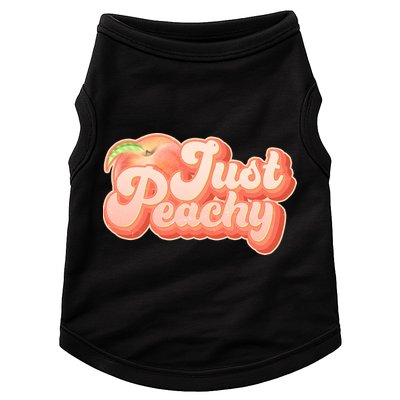Cute Retro Vintage Just Peachy Doggie Tank