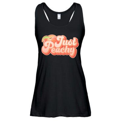 Cute Retro Vintage Just Peachy Ladies Essential Flowy Tank
