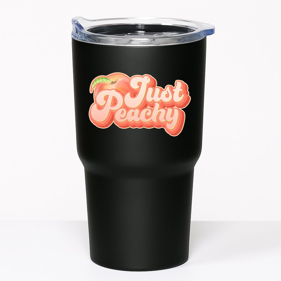 Cute Retro Vintage Just Peachy Tumbler