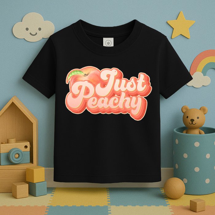 Cute Retro Vintage Just Peachy Toddler T-Shirt