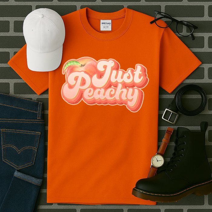 Cute Retro Vintage Just Peachy Tall T-Shirt