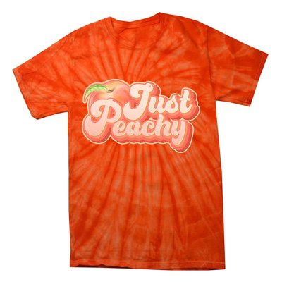 Cute Retro Vintage Just Peachy Tie-Dye T-Shirt