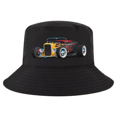 Classic Retro Vintage Custom Hotrod Car Illustration Cool Comfort Performance Bucket Hat