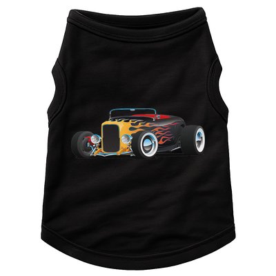 Classic Retro Vintage Custom Hotrod Car Illustration Doggie Tank