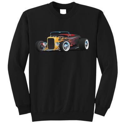 Classic Retro Vintage Custom Hotrod Car Illustration Sweatshirt