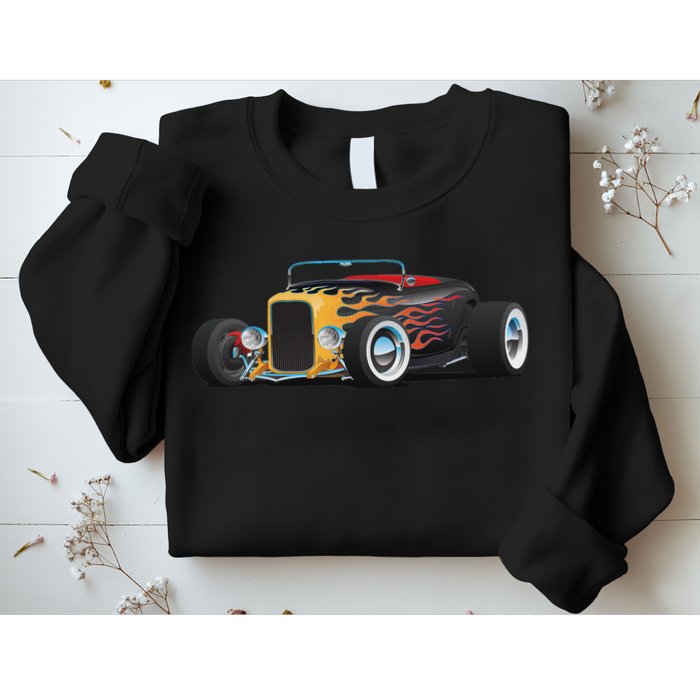 Classic Retro Vintage Custom Hotrod Car Illustration Sweatshirt
