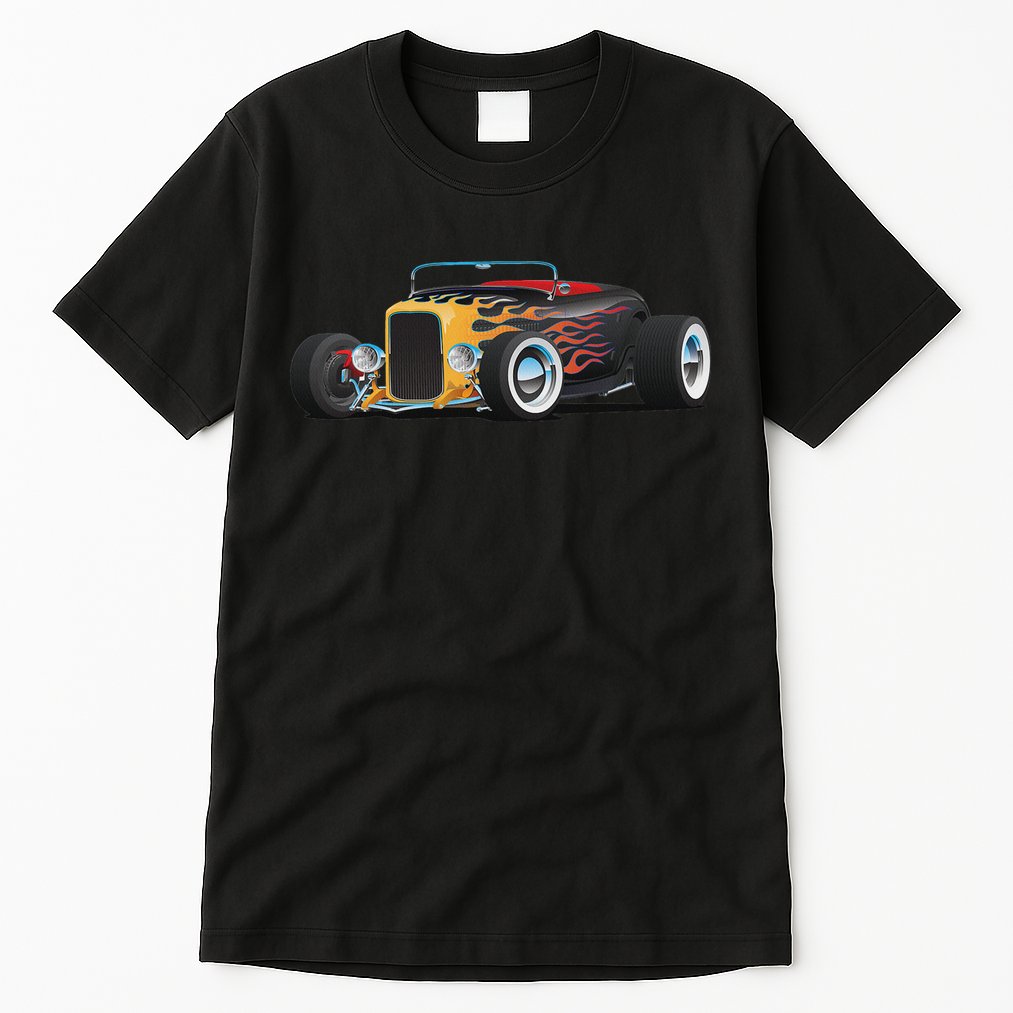 Classic Retro Vintage Custom Hotrod Car Illustration Tall T-Shirt